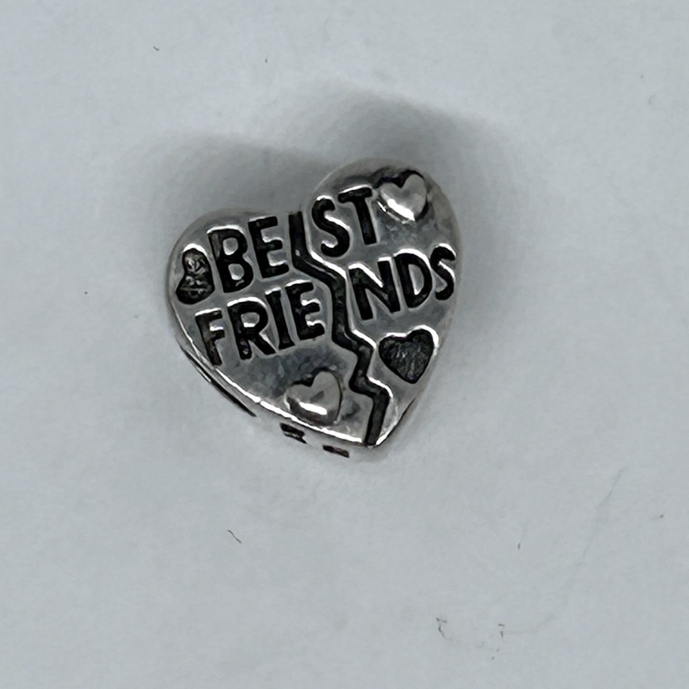 Heart-Shaped Best Friends Charm 925 IBB - Picture 4 of 4